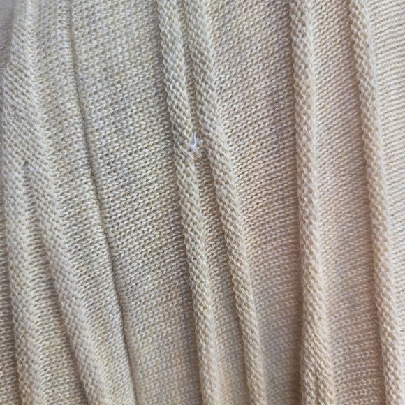 MAX STUDIO A-LINE SWEATERDRESS PLEATED BEIGE TONE LONG SLEEVE WOMEN'S SIZE LARGE - Picture 5 of 12